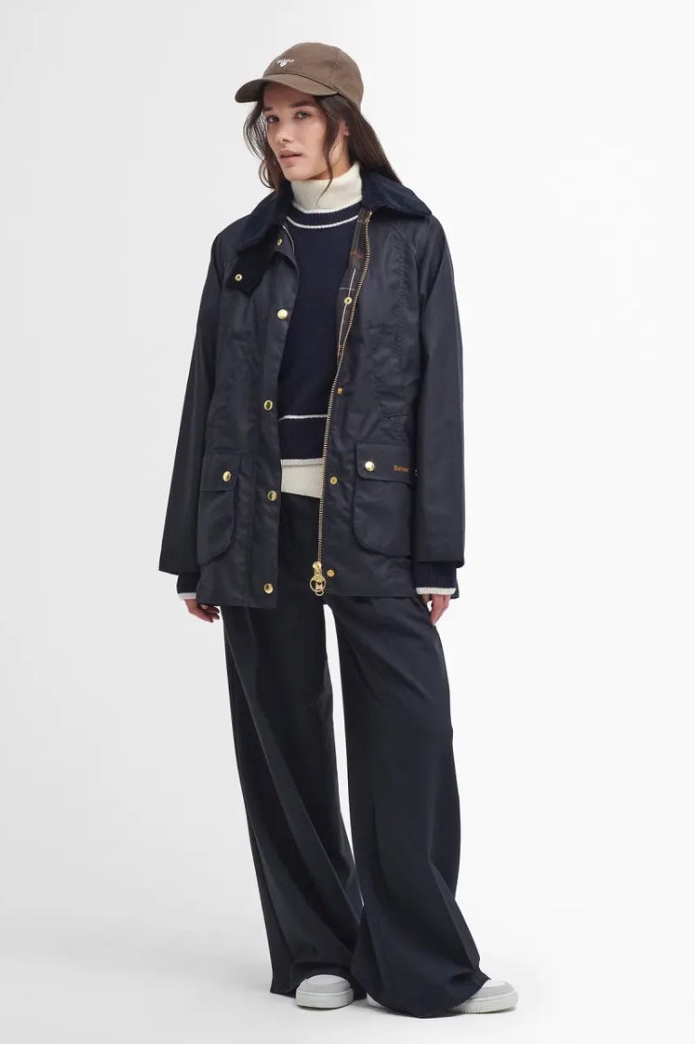 Barbour Modern Beadnell Wax Jacket Navy/Classic