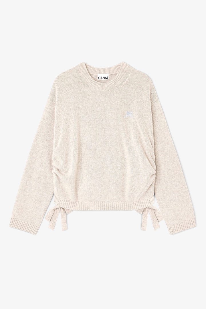 Future Wool Mix Oversized O-Neck Sand