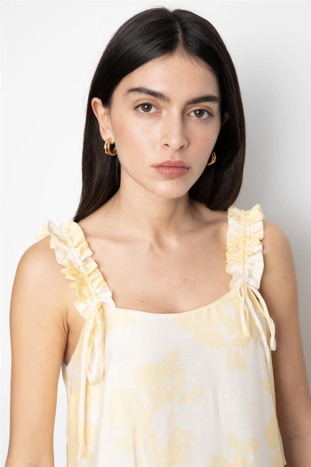 Zaha Dress Yellow Floral Print