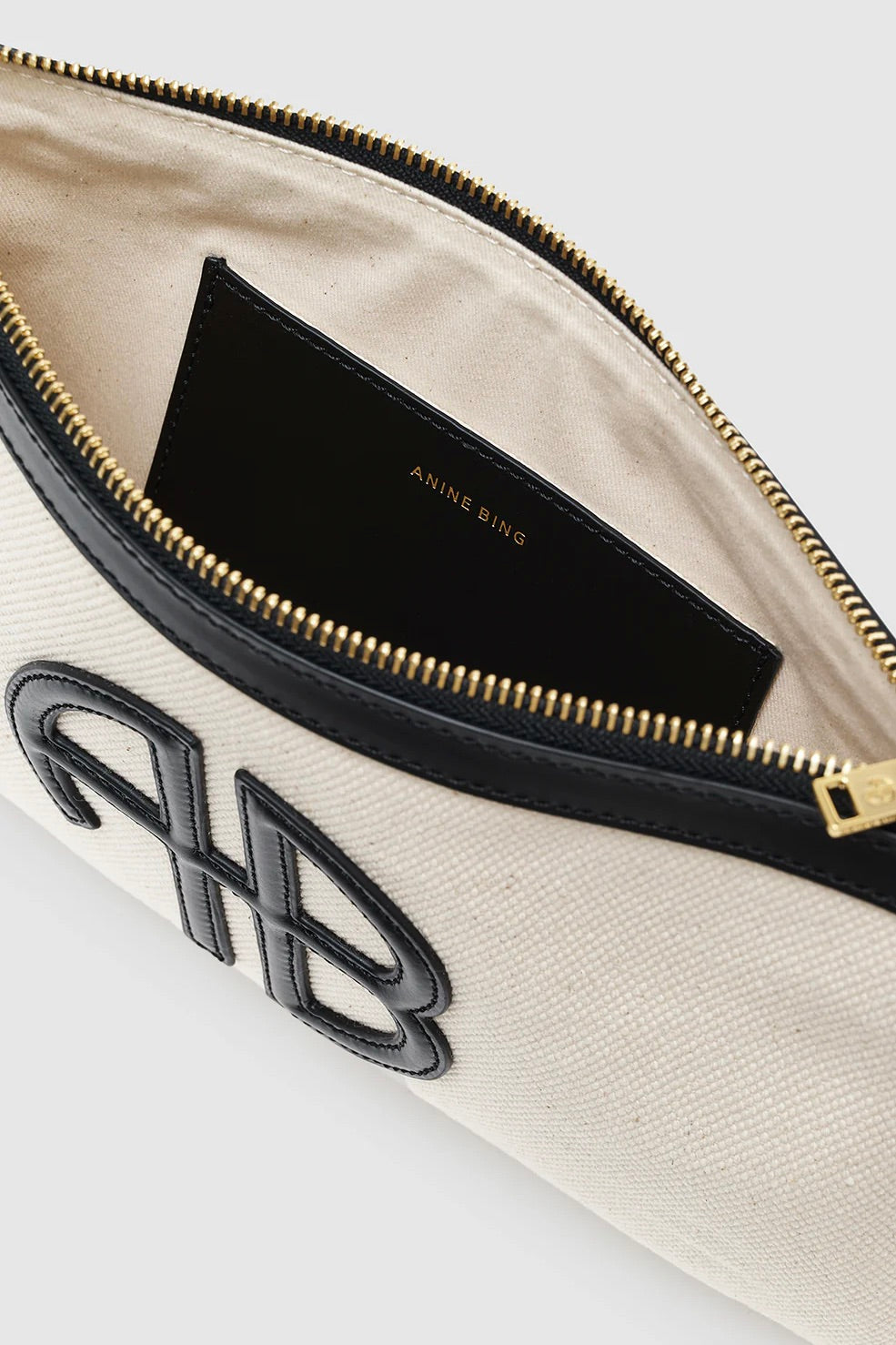 Lili Pouch Natural Canvas/Black