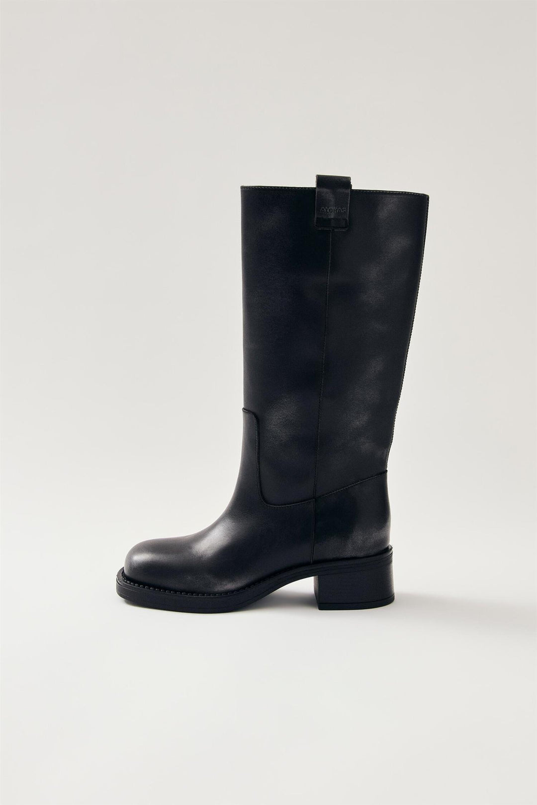 Sajan Black Leather Boots