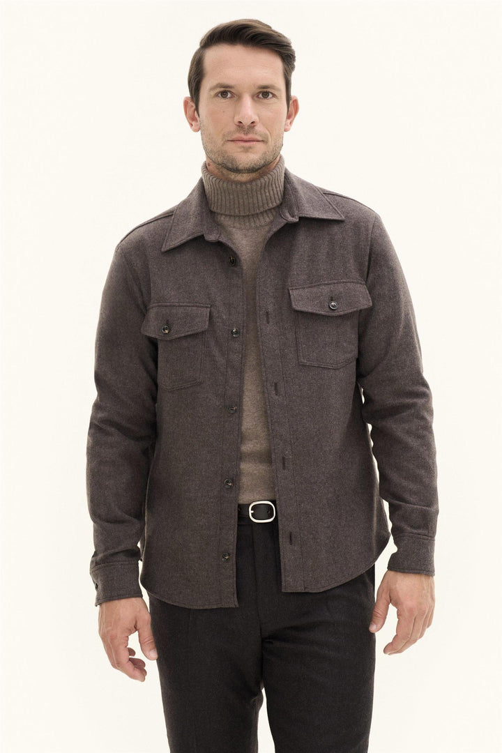 Magnus Shirt Jacket Dusk Brown