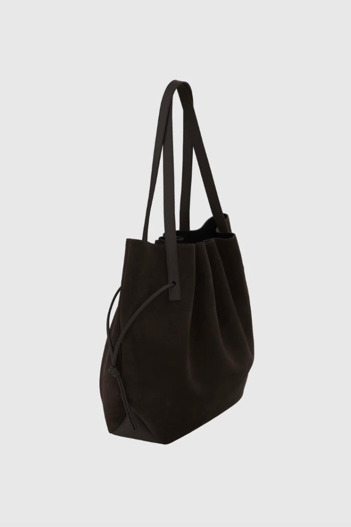 Scallop Tote Suede Ganache