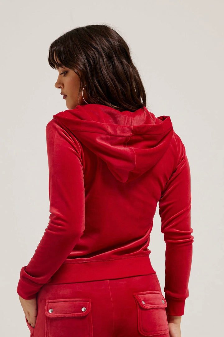 Robertson Classic Velour Zip Astor Red