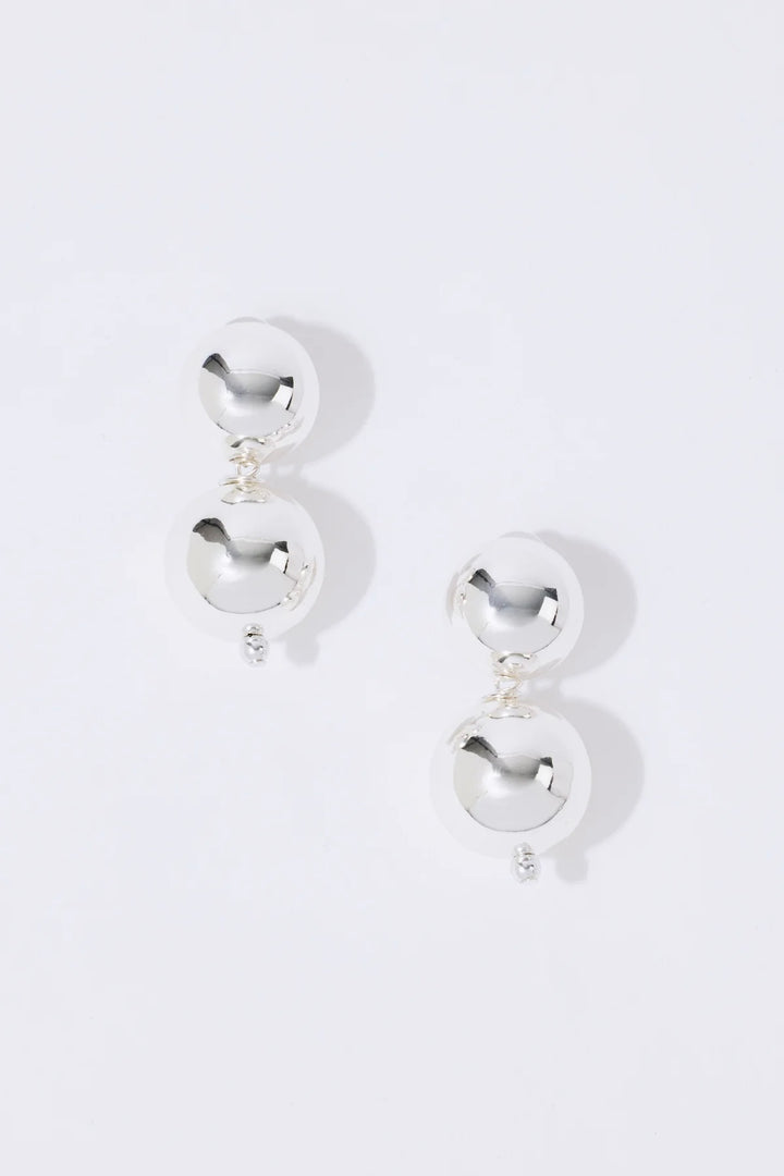 Silver Sphere Studs