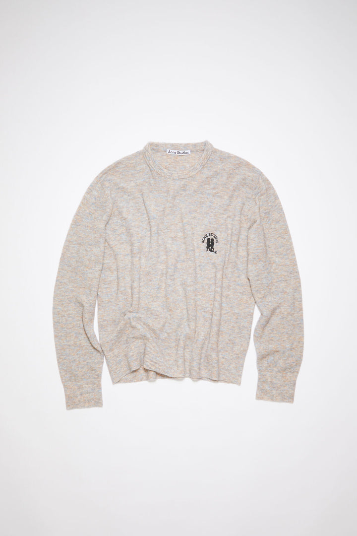 EMBROIDERED LOGO JUMPER Grey/Brown Melange