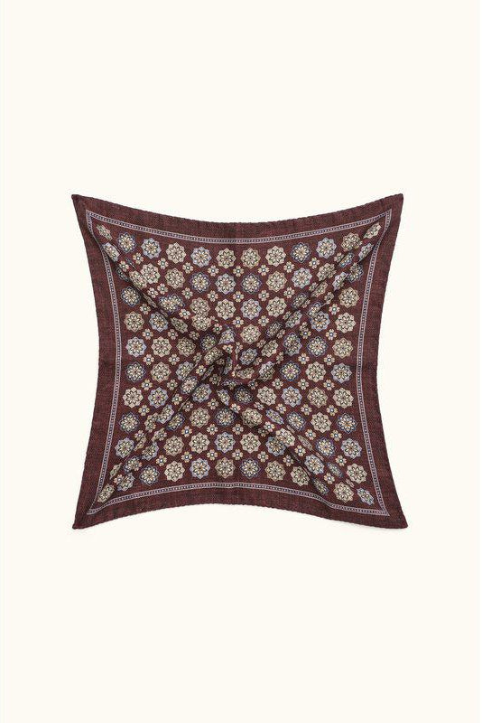 OSCAR JACOBSON Silk Handkerchief Wine Red - Dale