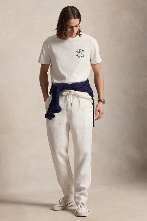 Classic Fit Jersey Graphic T-Shirt Deckwash White