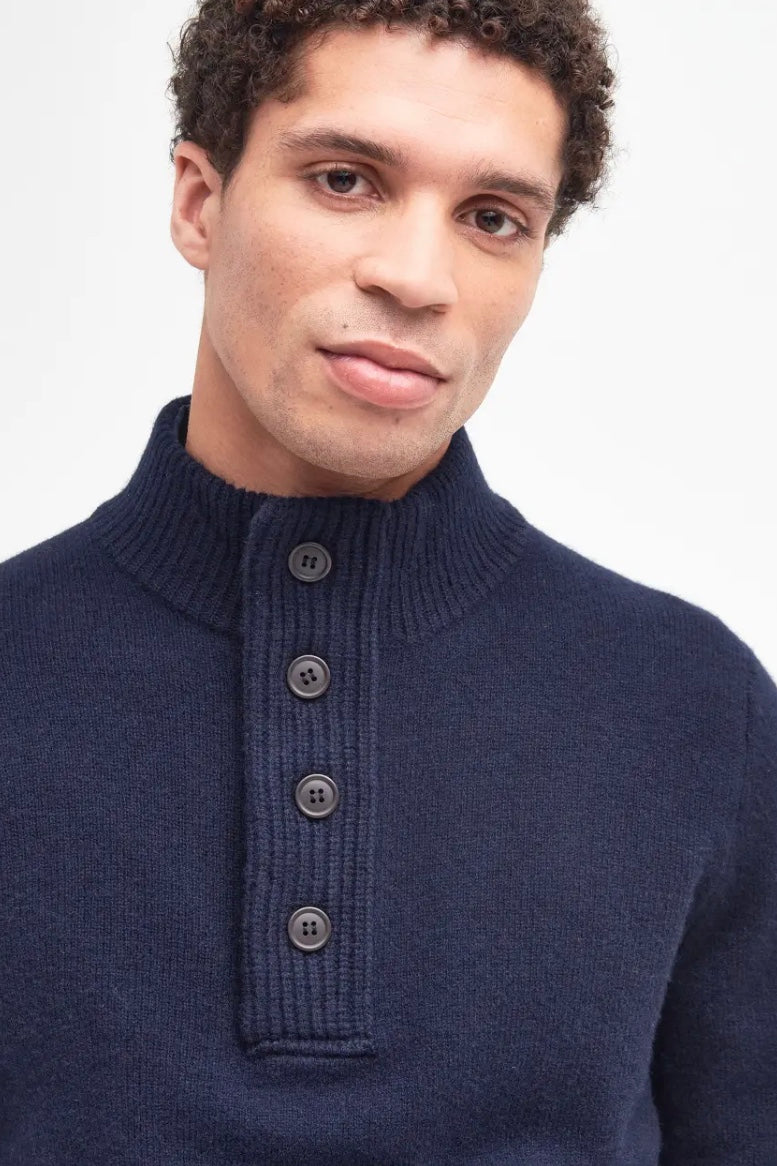 Essential Elbow Patch Jumper Navy