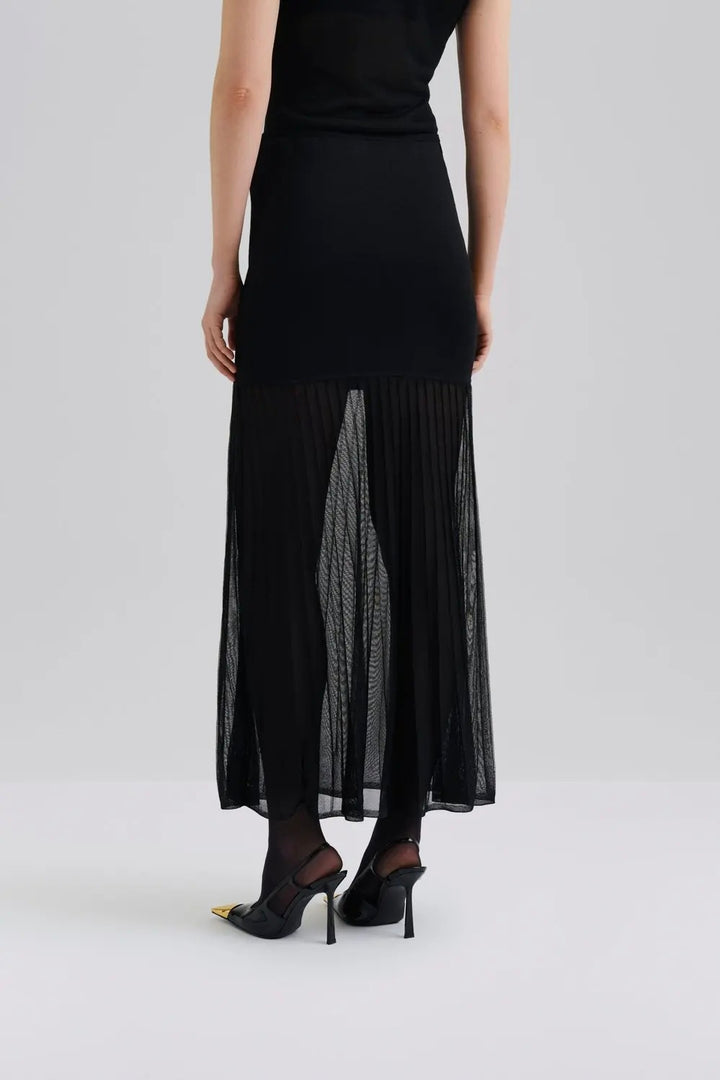 Calina Sheer Knitted Maxi Skirt