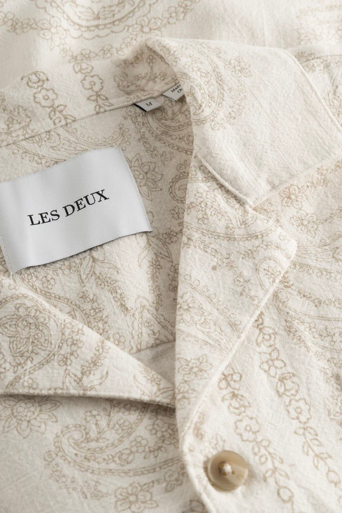 LES DEUX - Lesley Paisley SS Shirt - Light Ivory - Dale