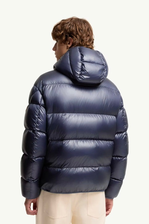 Anapo Hooded Mid-Length Down Jacket Dusty Blue