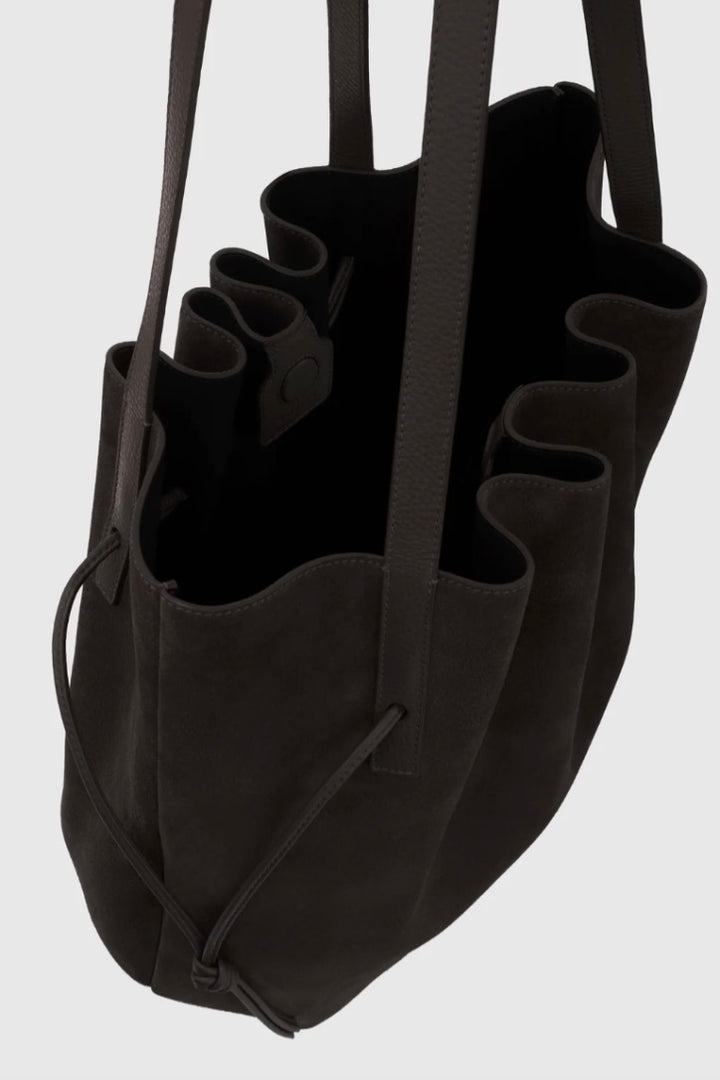 Scallop Tote Suede Ganache