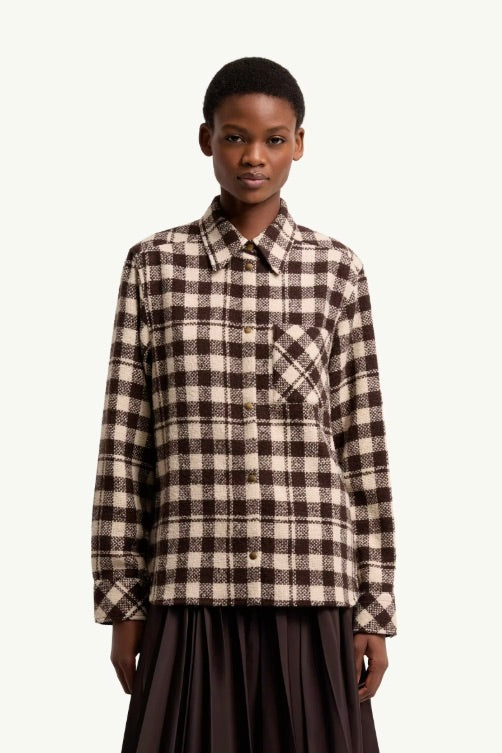 Wool Shirt Brown & White