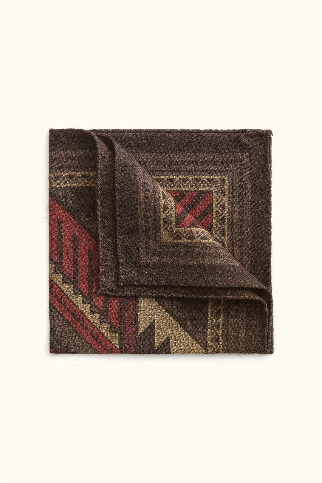 Wool Handkerchief Orange Leaf