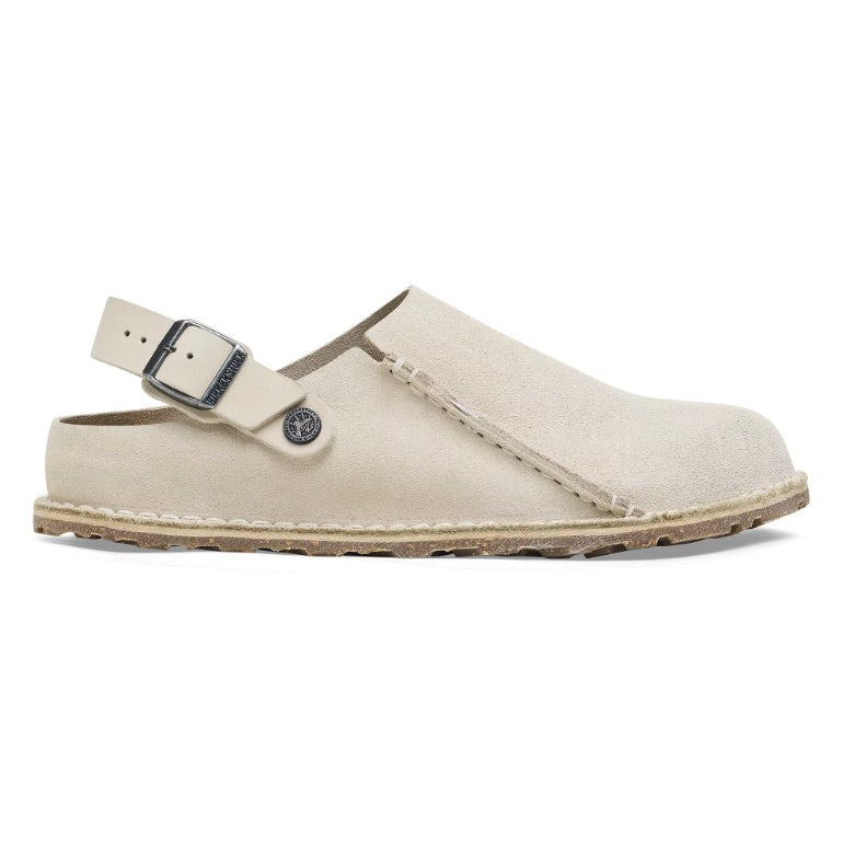 BIRKENSTOCK Lutry Narrow Premium Suede Leather Eggshell - Dale