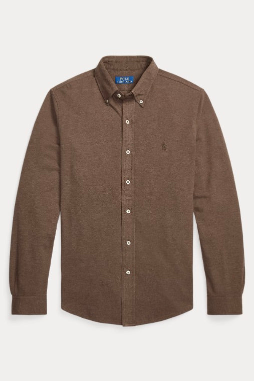 Featherweight Long Sleeve Mesh Shirt Nutmeg Brown Heather
