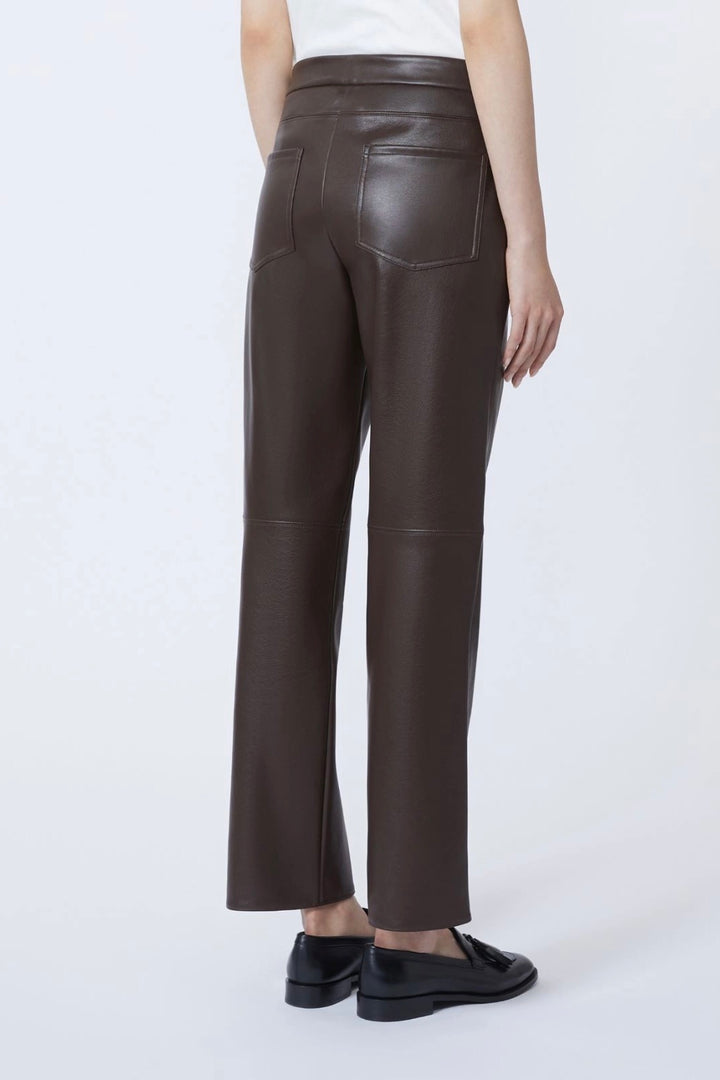 Slim-fit Coated Fabric Trousers