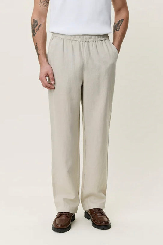 Linen Casual Pants Light Sand