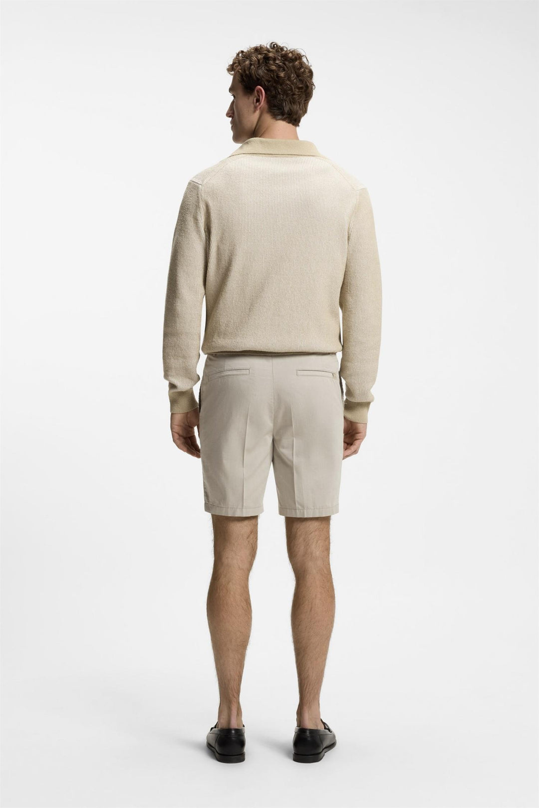 P-Kane1-EL Stretch Cotton Shorts Open Beige
