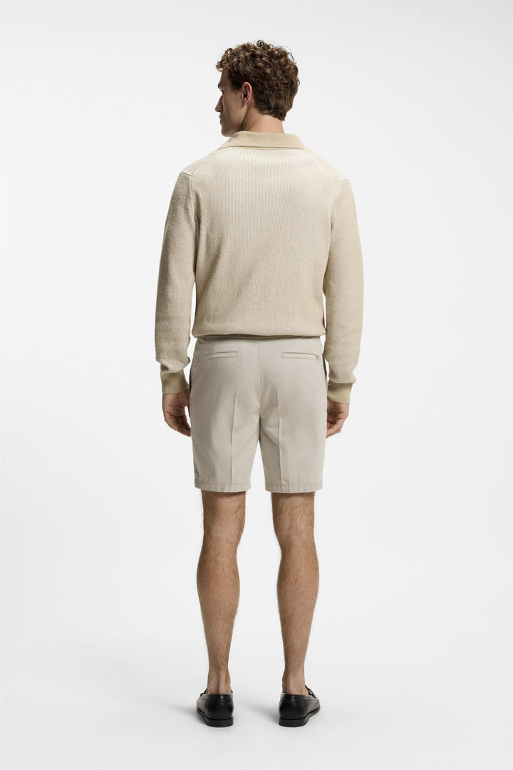P-Kane1-EL Stretch Cotton Shorts Open Beige