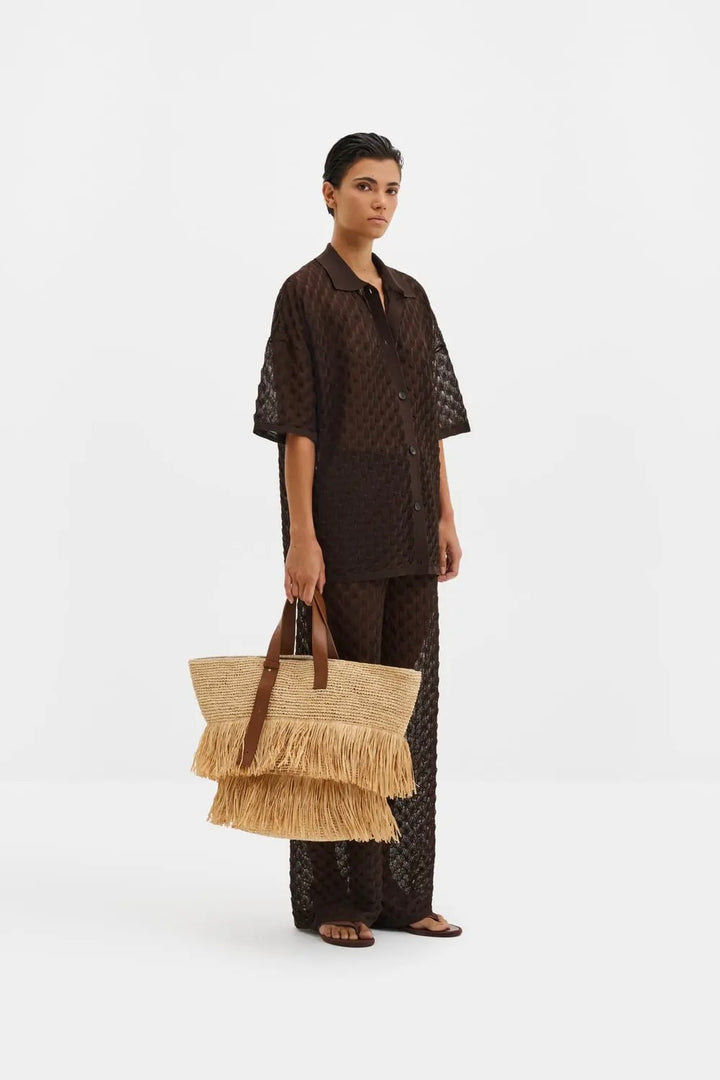 Moa Knitted Shirt Chocolate