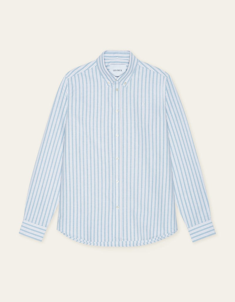 Konrad Stripe Oxford Shirt Allure Blue