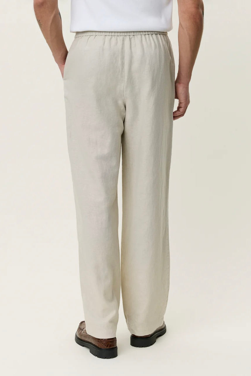 Linen Casual Pants Light Sand