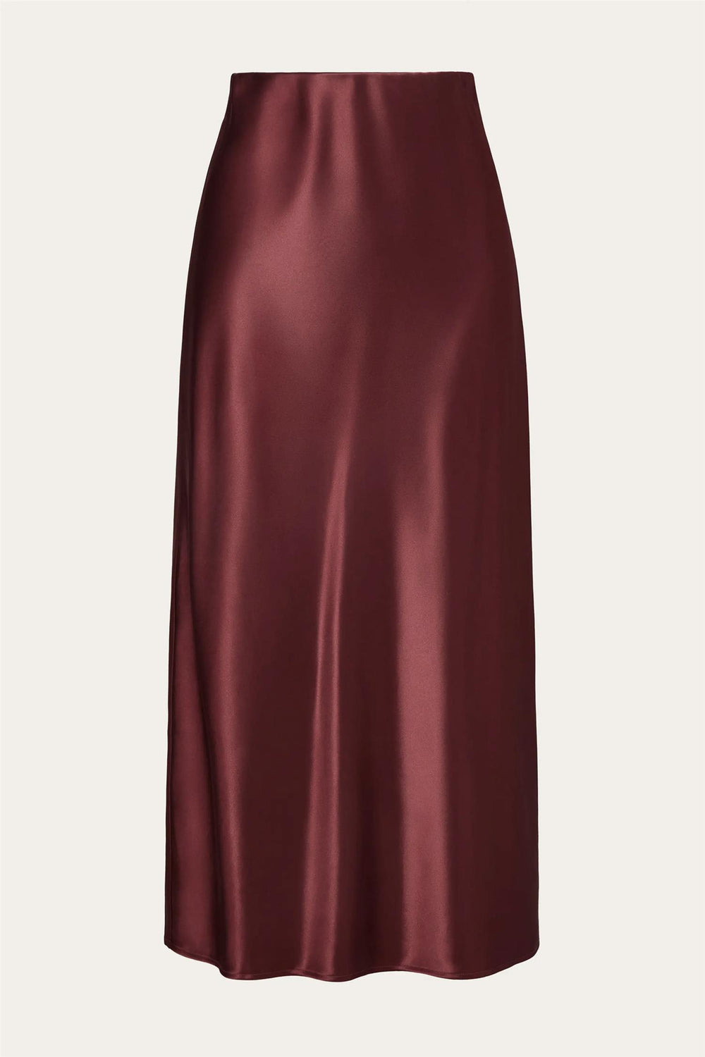 BY MALINA Aubree Satin Midi Skirt Wine - Dale