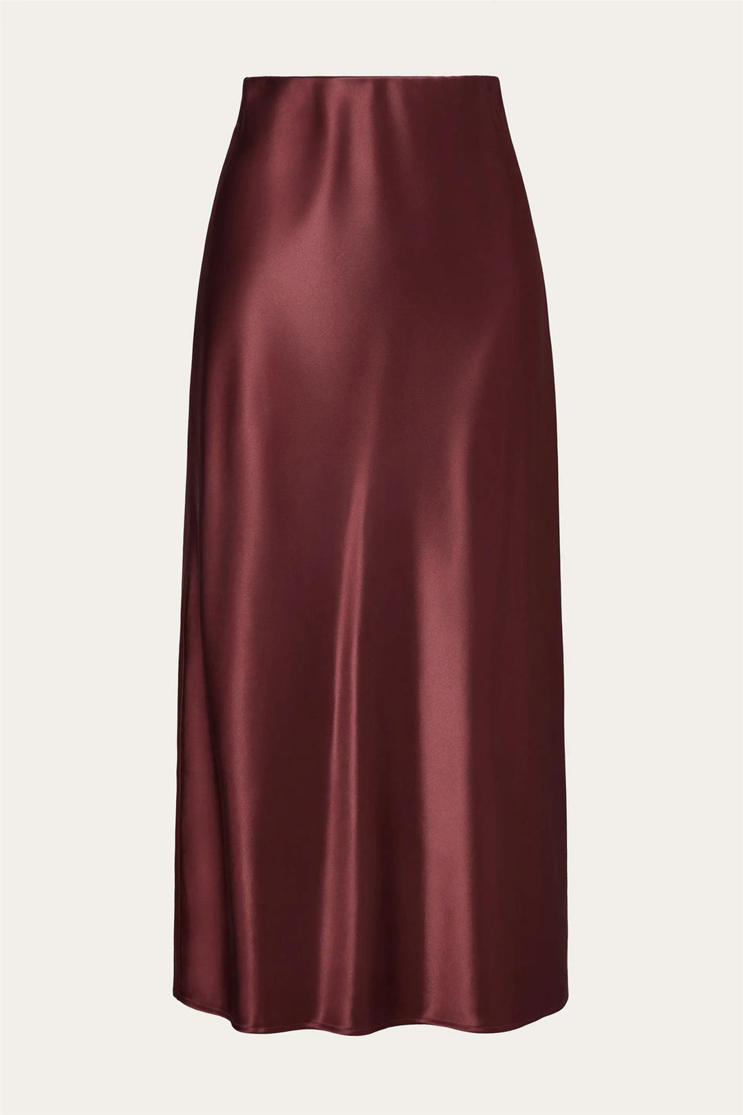 BY MALINA Aubree Satin Midi Skirt Wine - Dale