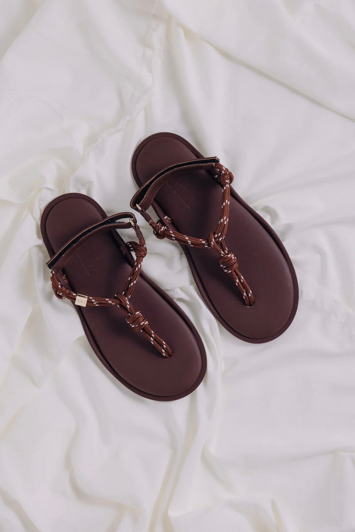 Flò Monocolor Rope Sandal Brown