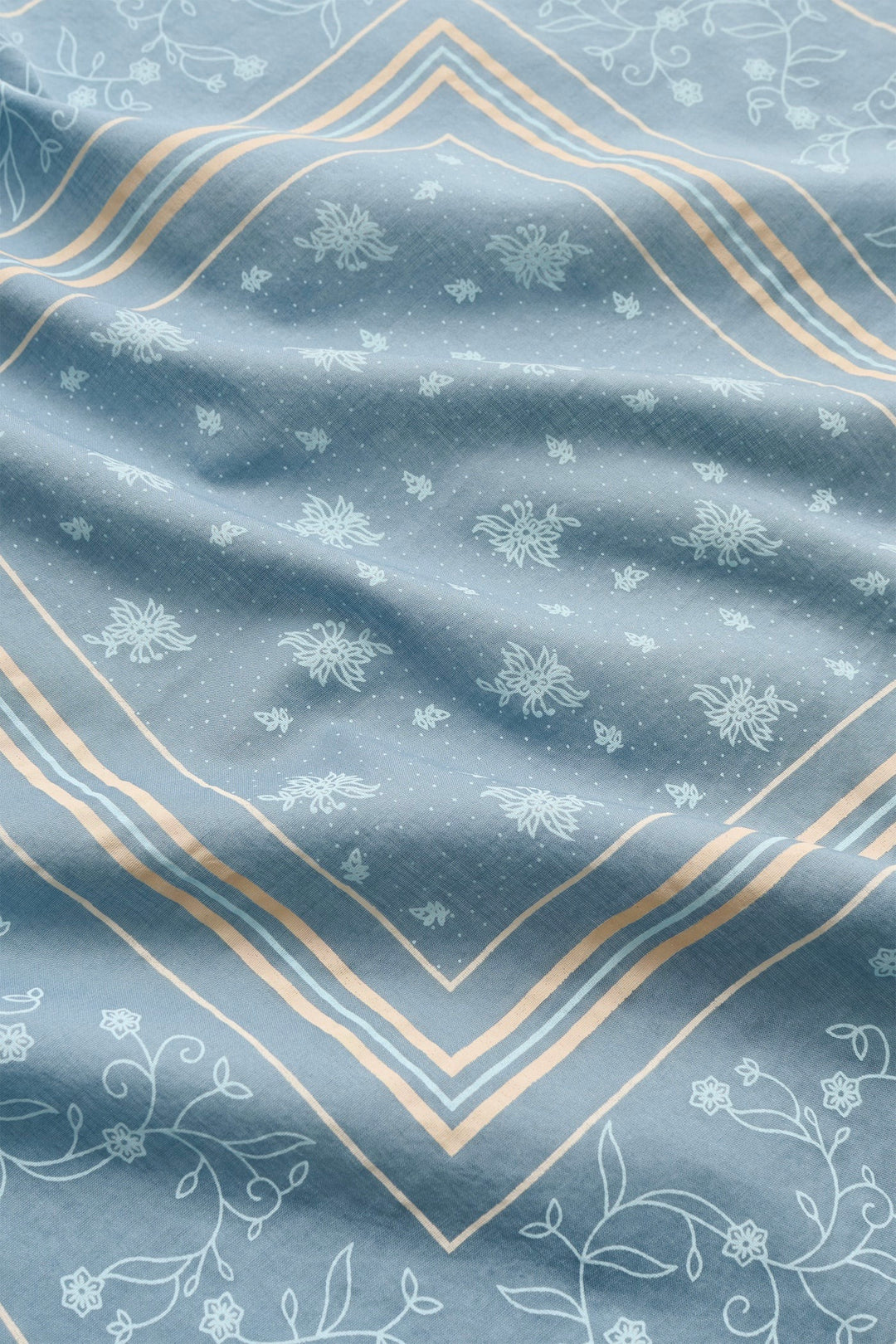 Skall Classic Scarf 55x55 Stormblue/Beige