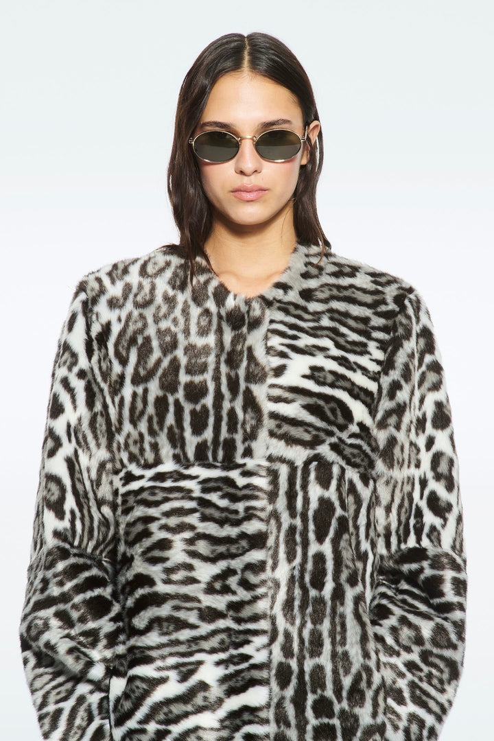 Hilma Coat Grey Leo