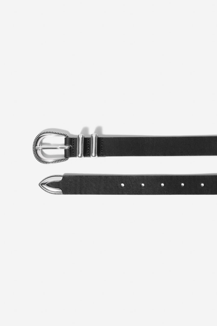 Aubrey Belt Black Silver