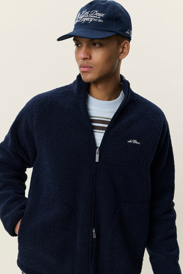 Patch Teddy Jacket Dark Navy