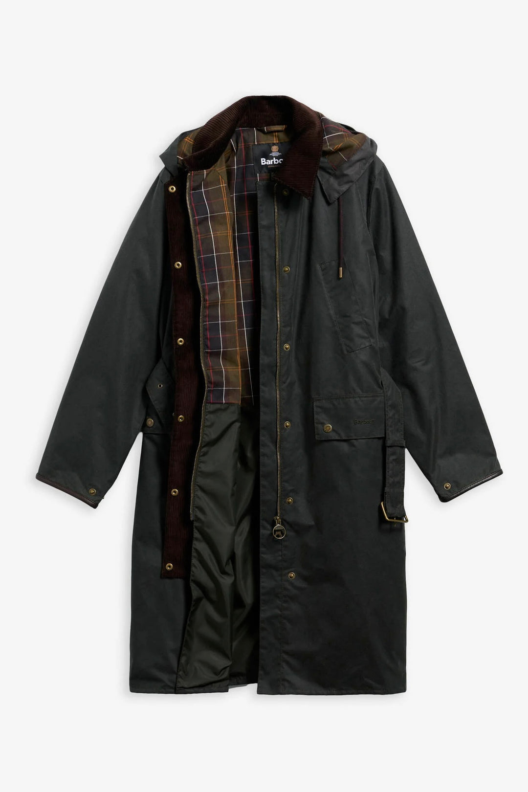 Barbour Antoinette Longline Waxed Jacket Sage