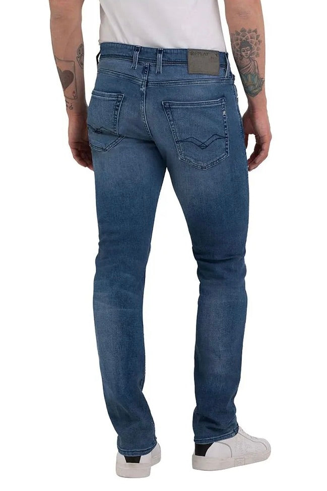 Grover Pants Straight Medium Blue