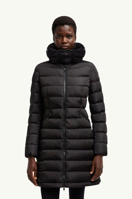 Flammette Hooded Long Down Jacket