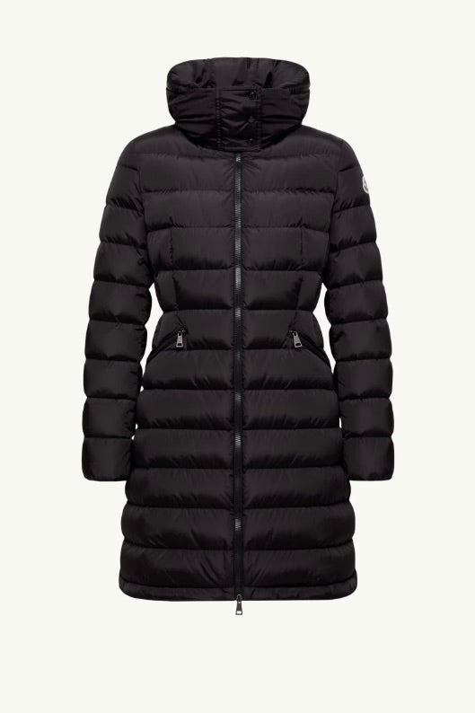 Flammette Hooded Long Down Jacket