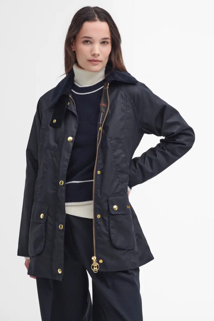 Barbour Modern Beadnell Wax Jacket Navy/Classic