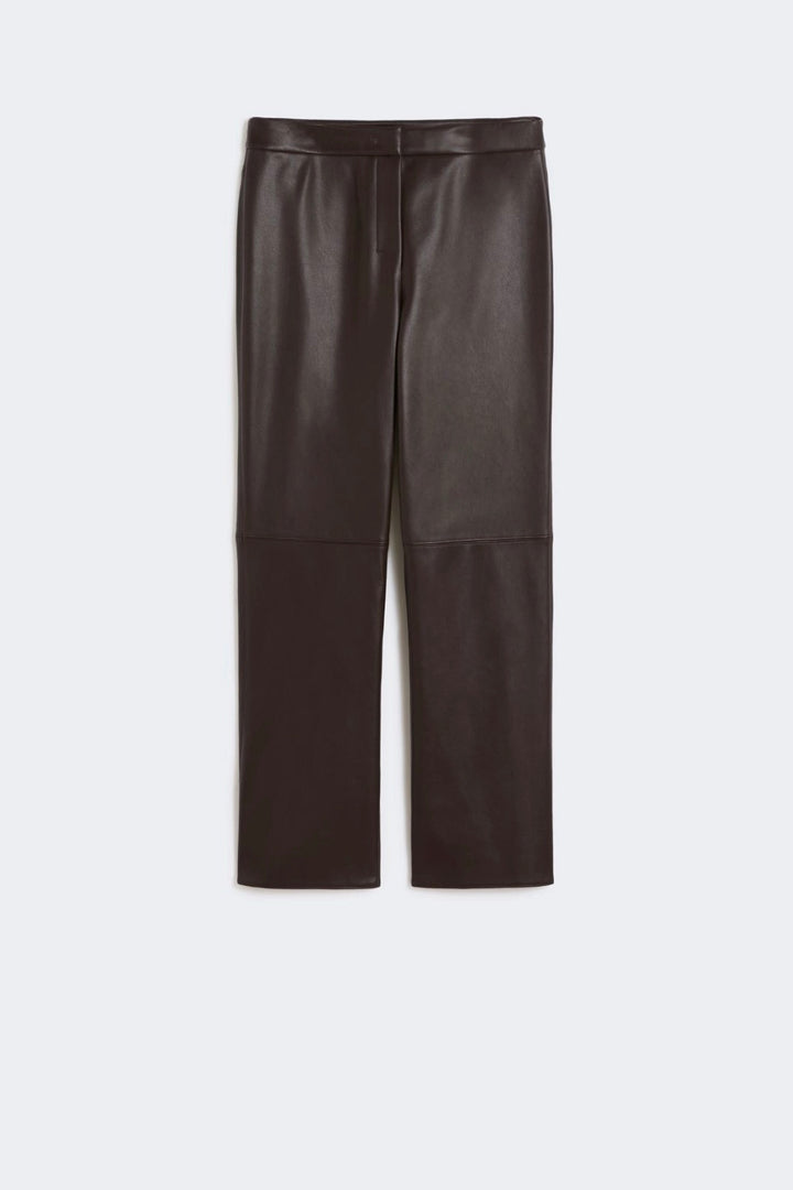 Slim-fit Coated Fabric Trousers