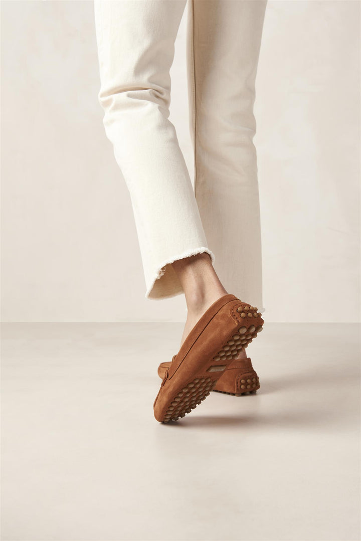 Mike Suede Tan Leather Loafers