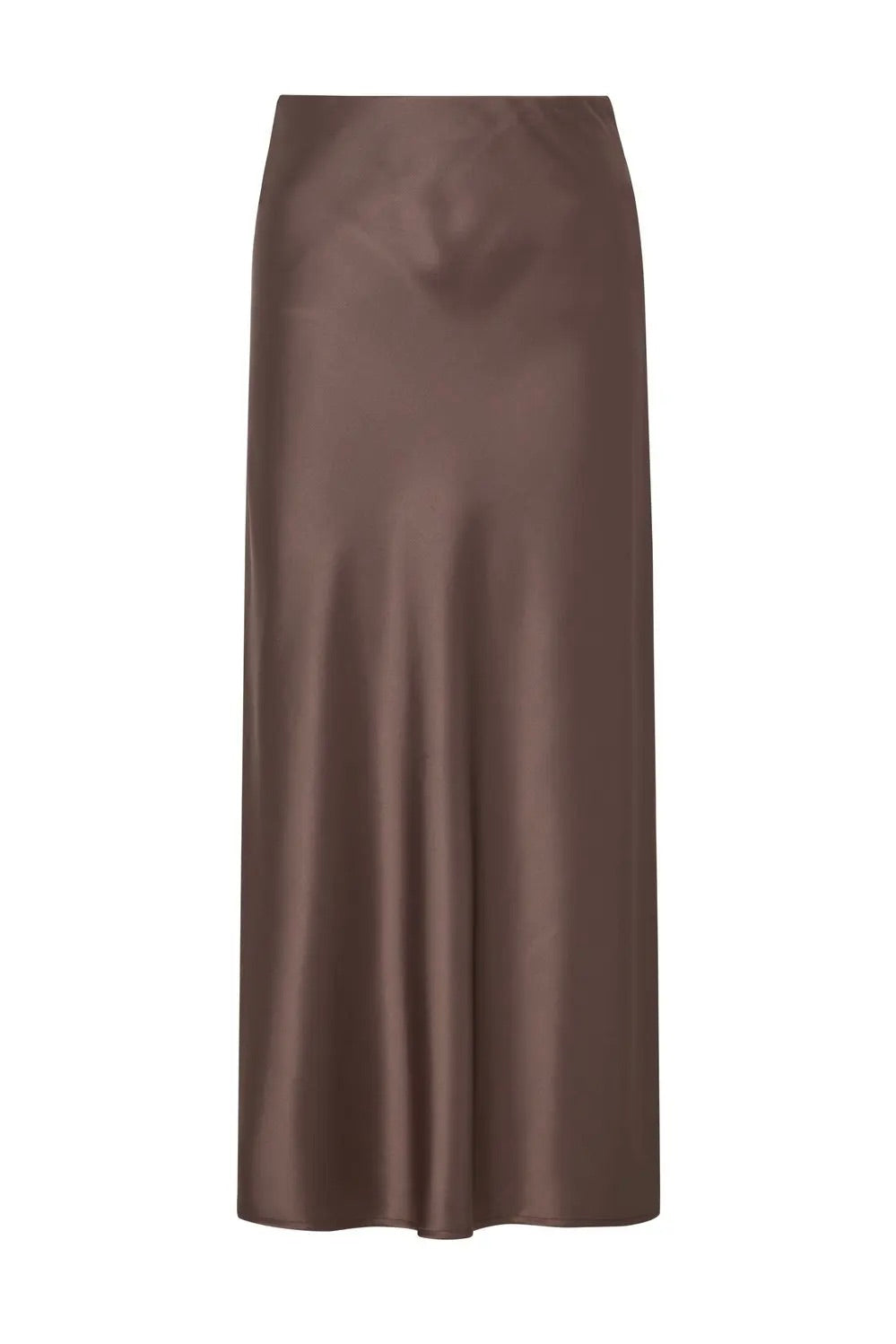 BY MALINA Aubree Satin Midi Skirt Chocolate - Dale