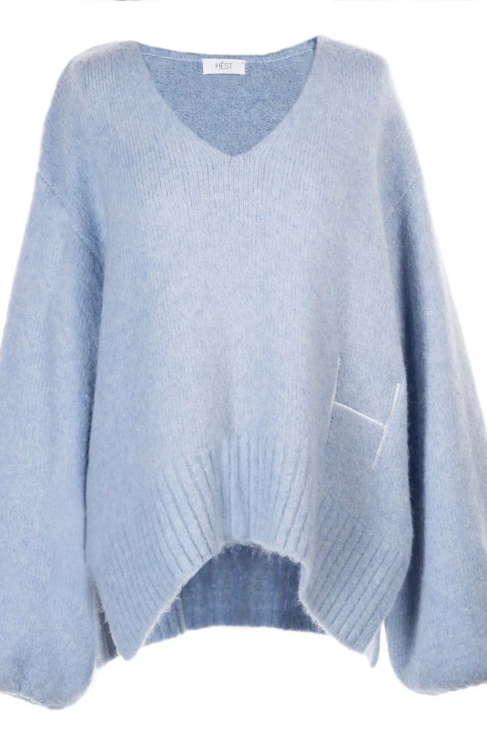 Sofie v-neck sweater Light Blue