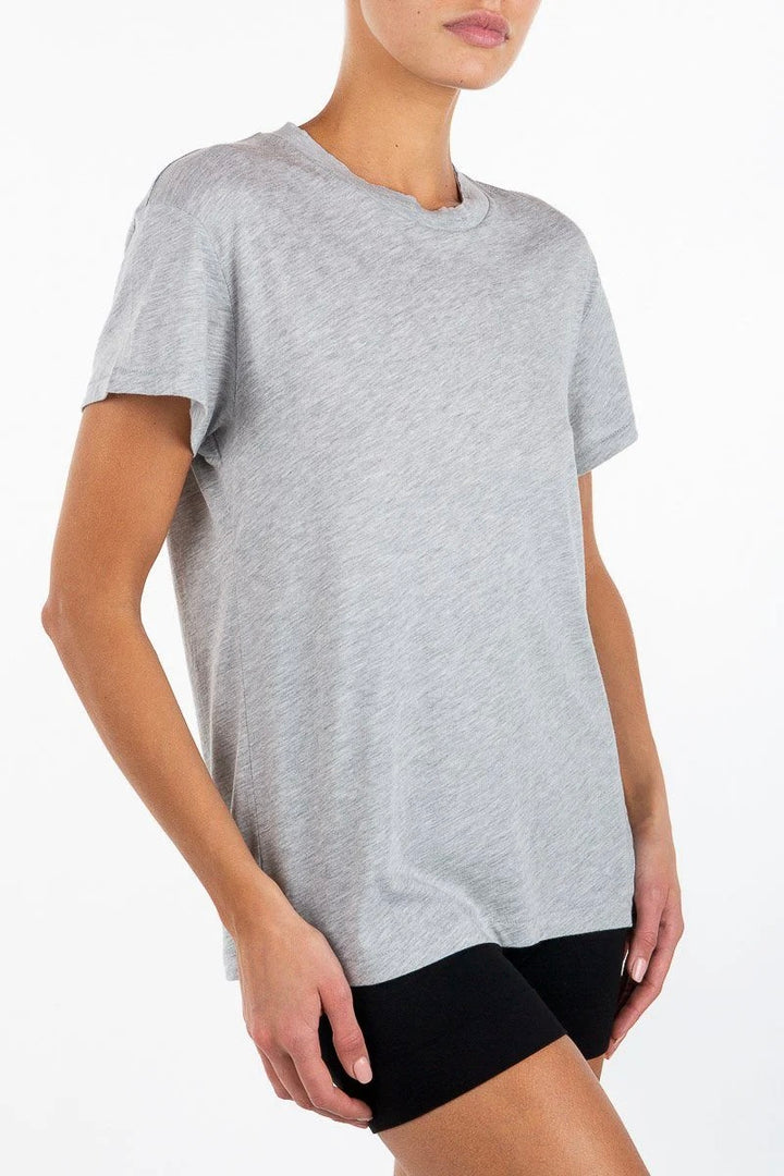 ETERNE - Short Sleeve Boyfriend T-shirt Heather Grey - Dale