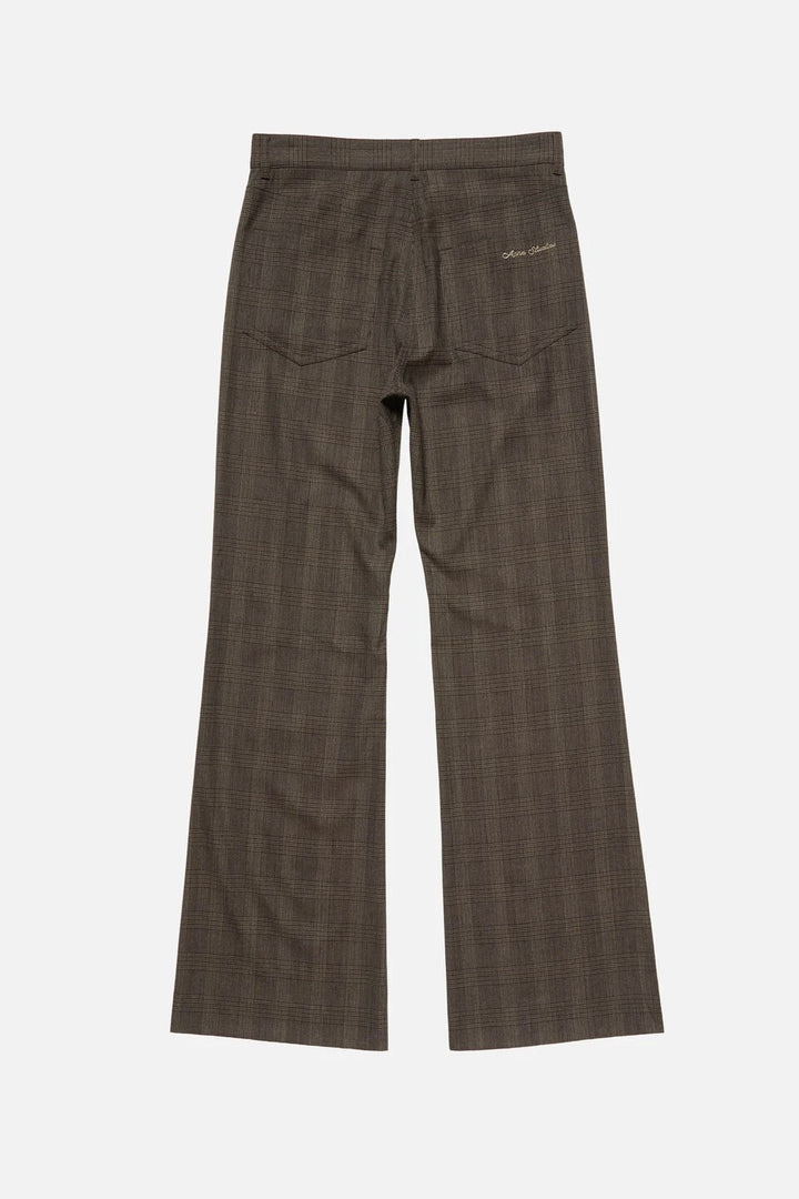 Tailored Wool Check Trousers