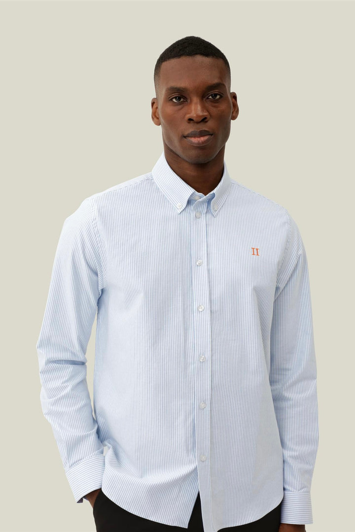 Konrad Contrast Oxford Blue White Stripe