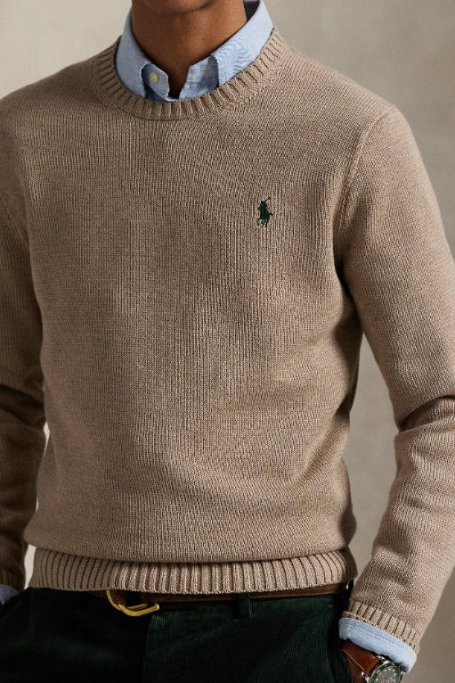 POLO RALPH LAUREN Cotton Crewneck Jumper Bronze Melange - Dale