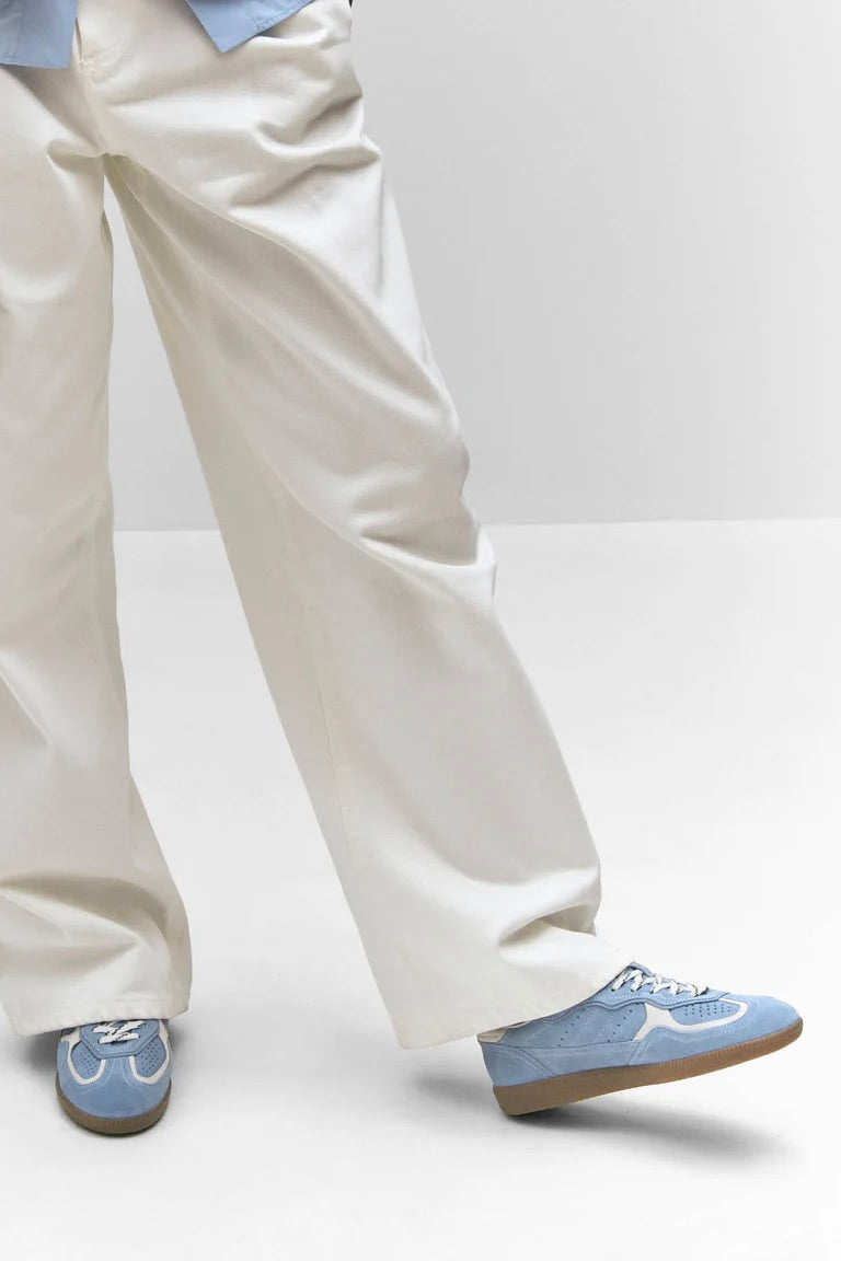 Tb.490 Rife Cornflower Blue Cream Leather Sneakers