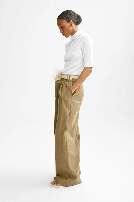 Ella Polo Knit White